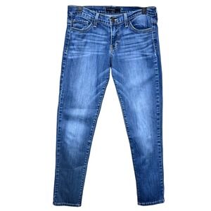 Flying Monkey Platinum Jeans Women's Size 26 Blue Denim Straight Leg Whiskered